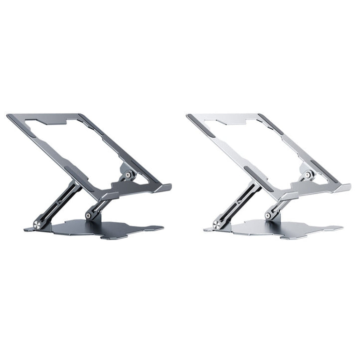 Lisslune | Integrated foldable laptop stand hollow heat dissipation flat desktop stand (Dark Gray)
