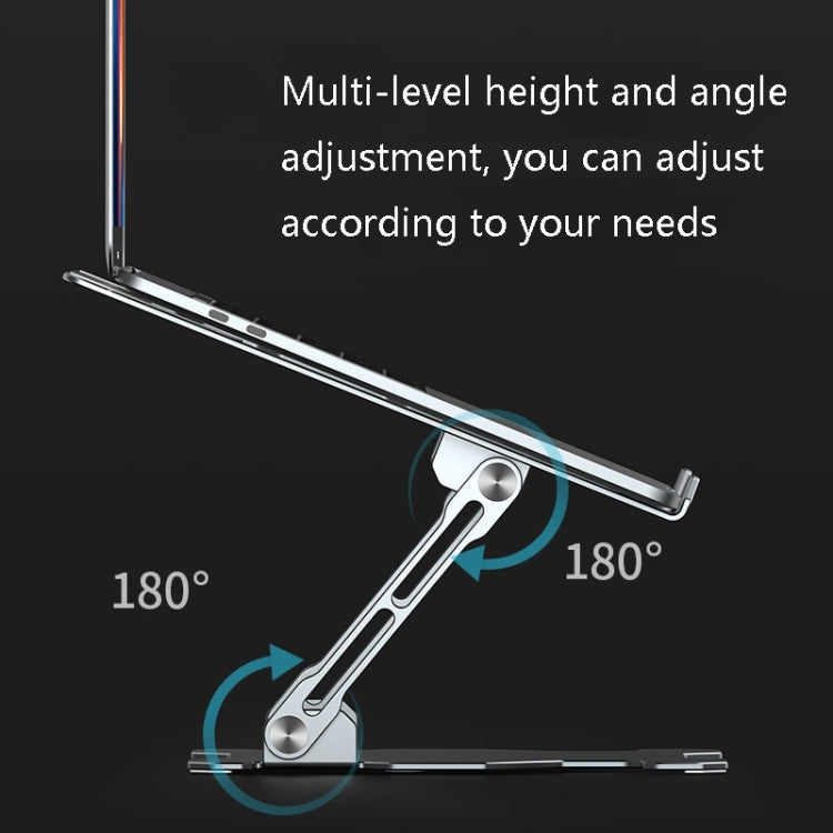 Lisslune | Integrated foldable laptop stand hollow heat-dissipating flat desktop stand (Moon Silver)