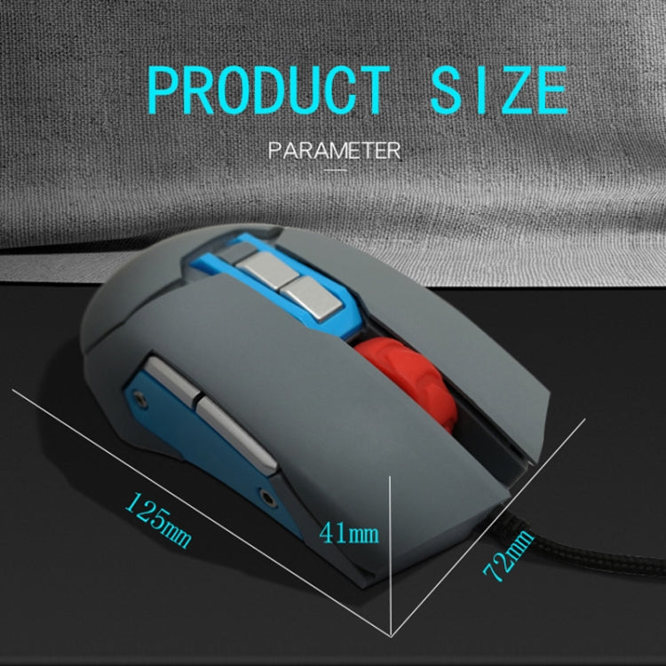 Lisslune | MOS9A 9 Keys 1600DPI Office Gaming USB Voice-Activated Voice Macro Programming Mouse, Cable Length: 2m
