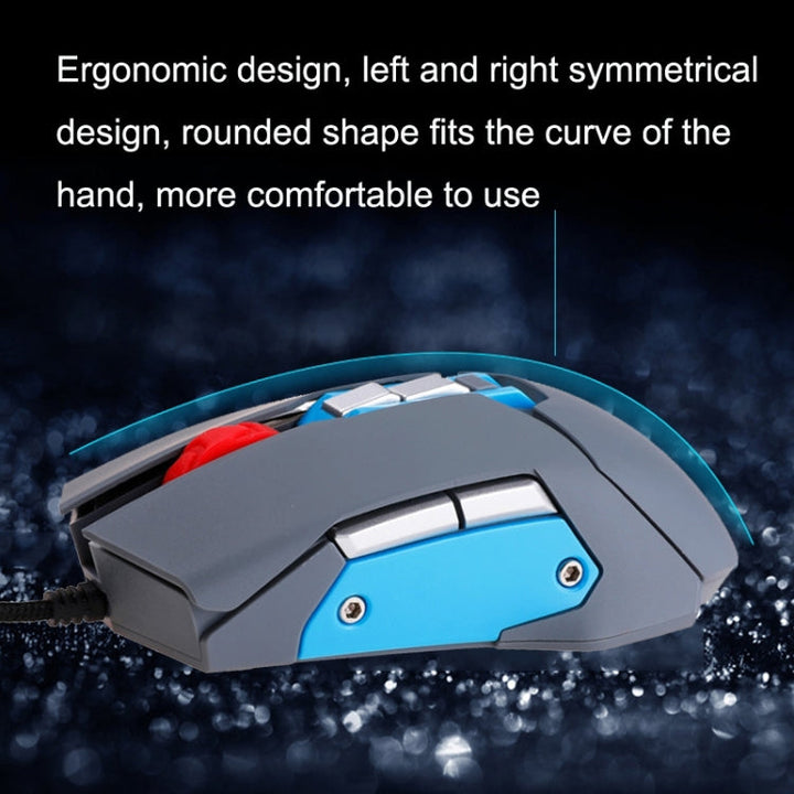 Lisslune | MOS9A 9 Keys 1600DPI Office Gaming USB Voice-Activated Voice Macro Programming Mouse, Cable Length: 2m