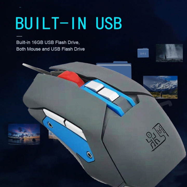 Lisslune | MOS9A 9 Keys 1600DPI Office Gaming USB Voice-Activated Voice Macro Programming Mouse, Cable Length: 2m