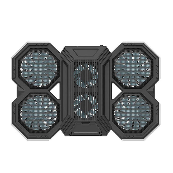 Lisslune | F12 6 Fans USB Semiconductor Computer Radiator Laptop Stand with Phone Holder, Color: Blue Light