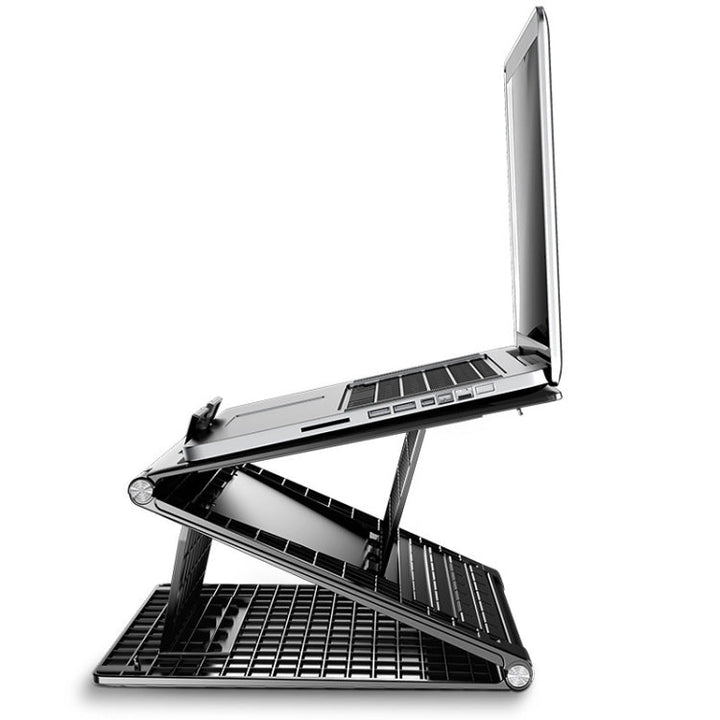 Lisslune | N5 Laptop Stand portable double-layer multi-level height adjustment foldable plastic heat dissipation support (Elegant Black)