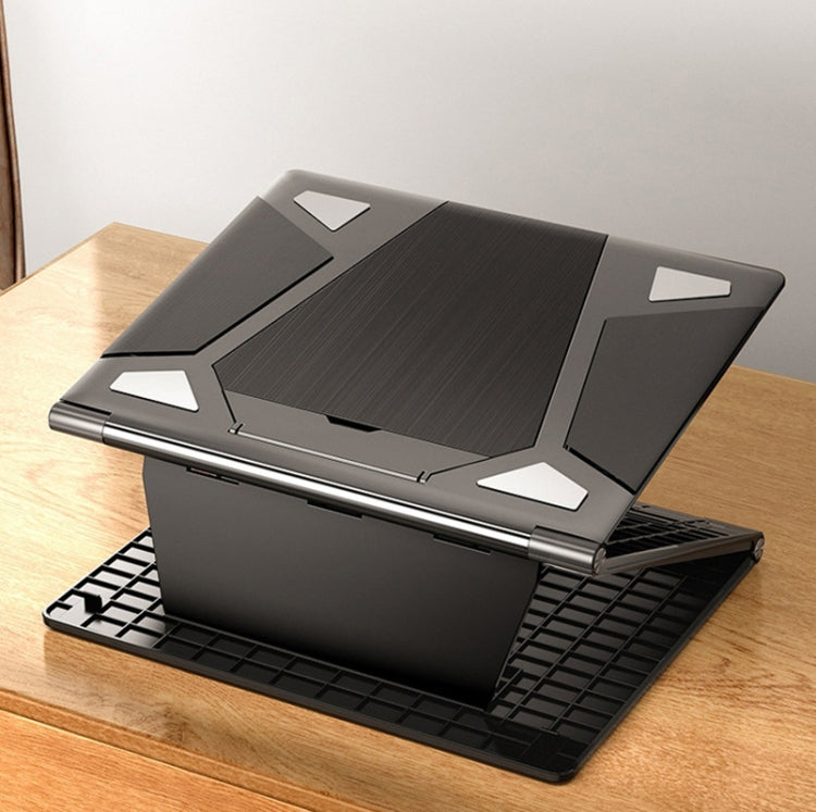 Lisslune | N5 Laptop Stand portable double-layer multi-level height adjustment foldable plastic heat dissipation support (Elegant Black)