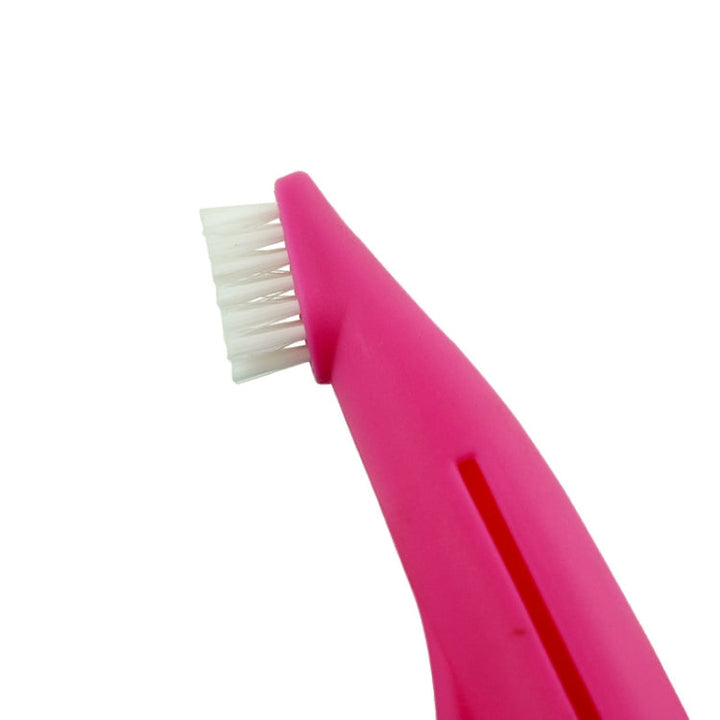 Pet Finger Toothbrush Cat and Dog Oral Cleaning Tool Soft Brush (White)