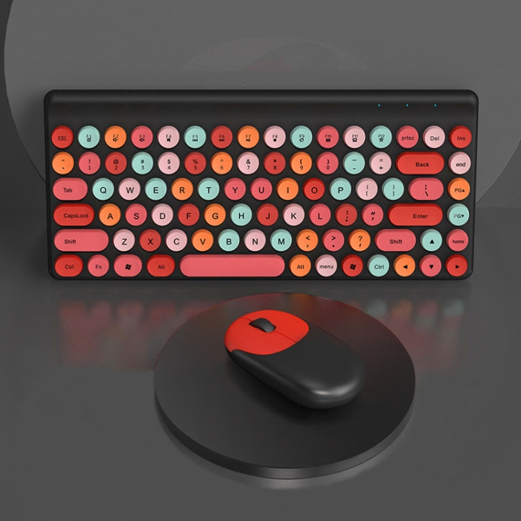 Lisslune | FV-W10 86-Key 2.4G Wireless Keyboard and Mouse Set (Retro Lipstick)