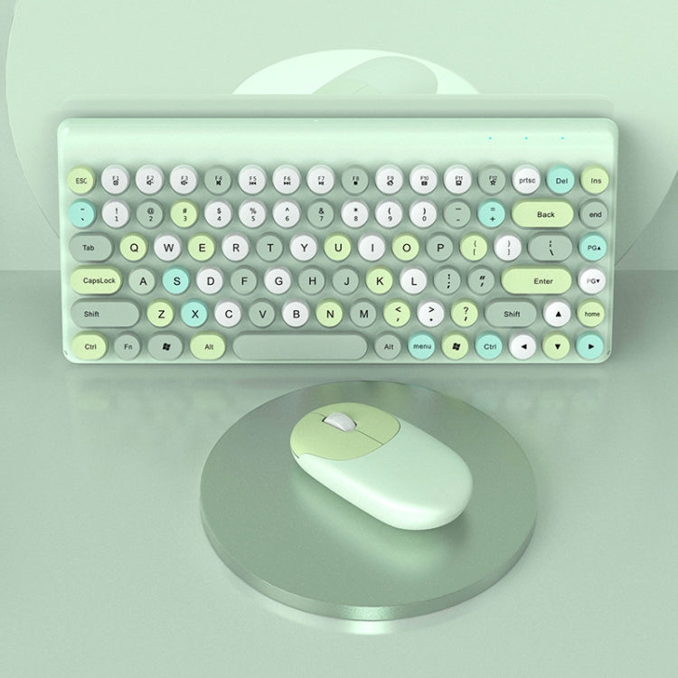Lisslune | FV-W10  86-Key 2.4G Wireless Keyboard and Mouse Set (Green Mix)