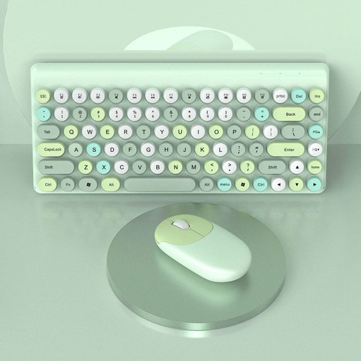 Lisslune | FV-W10  86-Key 2.4G Wireless Keyboard and Mouse Set (Green Mix)
