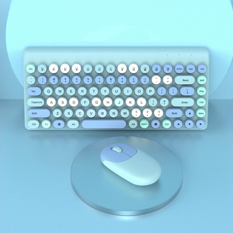 Lisslune | FV-W10 86-Keys 2.4G Wireless Keyboard and Mouse Set (Blue Mixed)