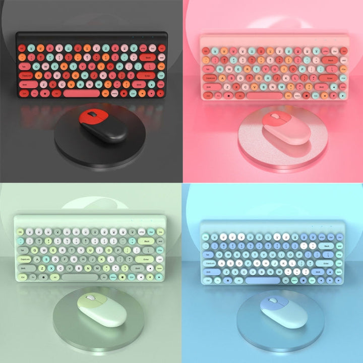 Lisslune | FV-W10 86-Key 2.4G Wireless Keyboard and Mouse Set (Retro Lipstick)
