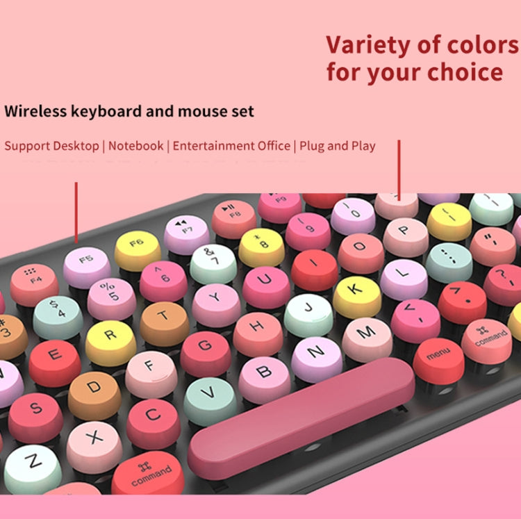 Lisslune | FV-W10  86-Key 2.4G Wireless Keyboard and Mouse Set (Green Mix)