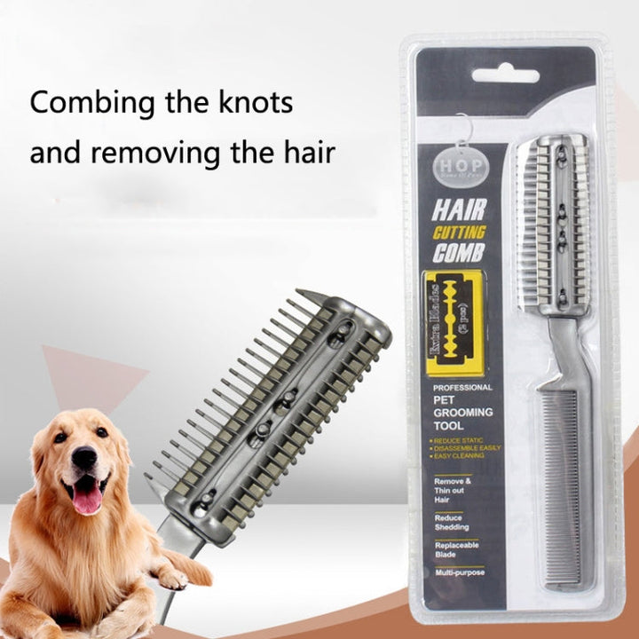 92502 2 PCS Pet Cleaning Dead Hair Hair Removal Tool Soft Hair Removal Comb