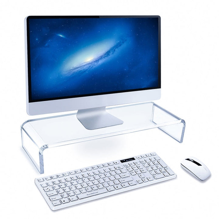 Lisslune | SYC0043 2 PCS Computer Monitor Desktop Elevated Acrylic Stand