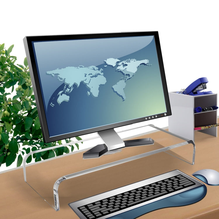 Lisslune | SYC0043 2 PCS Computer Monitor Desktop Elevated Acrylic Stand