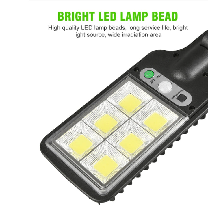 Lisslune | Solar Street Lighting LED Body Detection Garden Light, Specification: 616B-72 COB with Remote Control