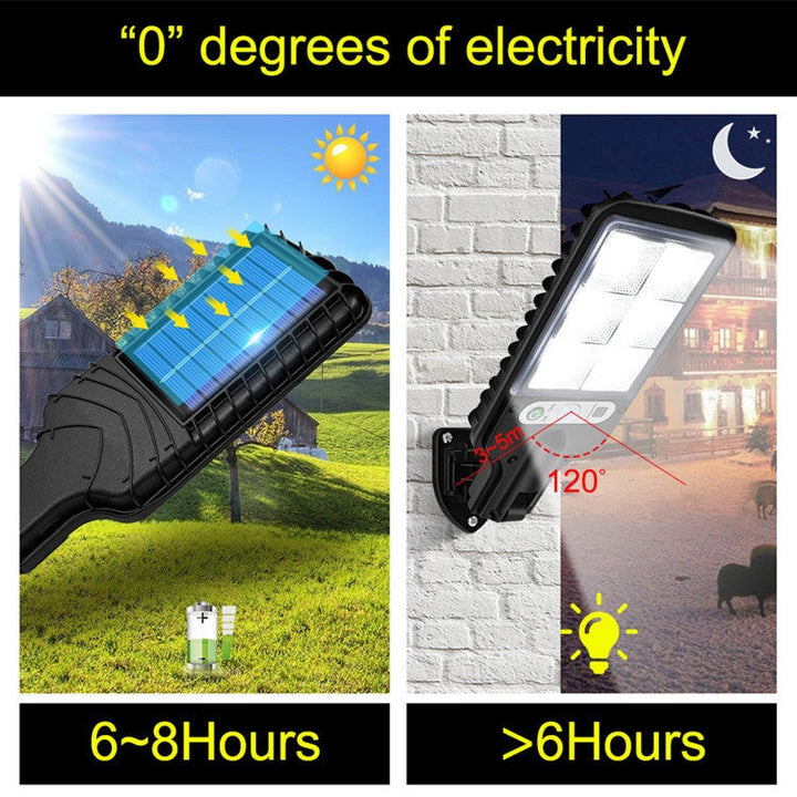 Lisslune | Solar Street Lighting LED Body Detection Garden Light, Specification: 616B-72 COB with Remote Control