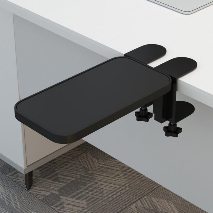 Lisslune | Computer desk with rotating arm (black wooden top)