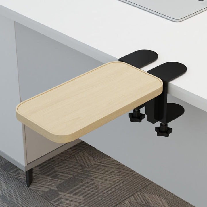 Lisslune | Computer desk with swivel arm (oak colored wood board)
