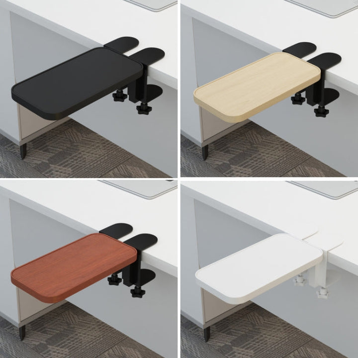 Lisslune | Computer desk with rotating arm (black wooden top)