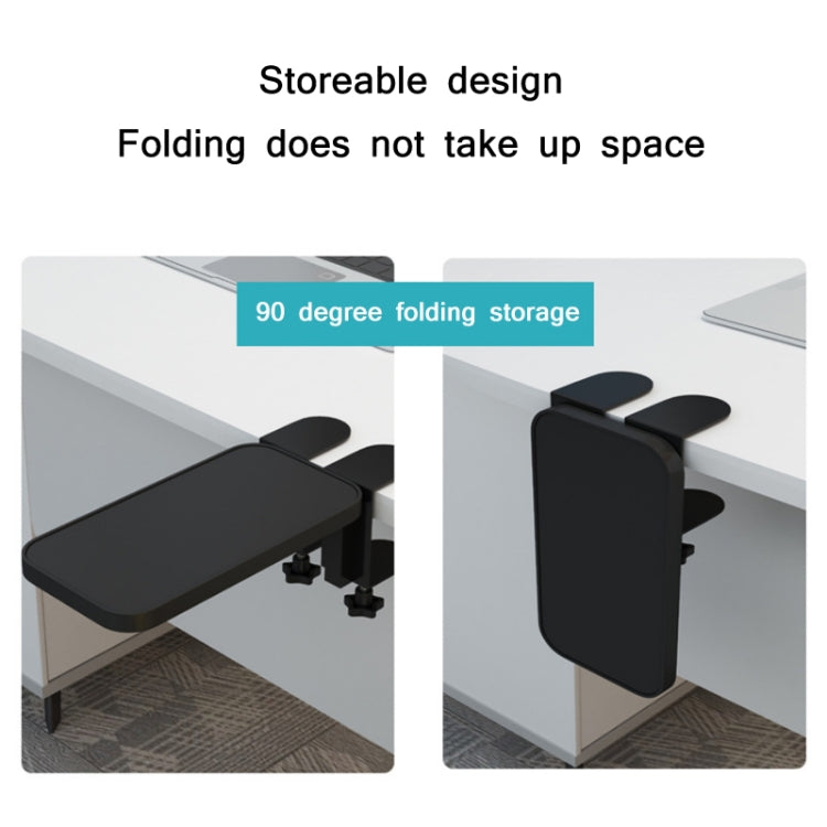 Lisslune | Computer desk with rotating arm (black wooden top)