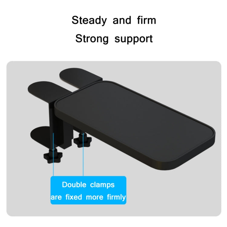 Lisslune | Computer desk with swivel arm (Teak color wood top)