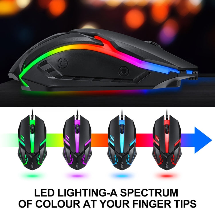 Lisslune | T-WOLF TF-800 4 in 1 Gaming Luminous Keyboard Mouse Headset Set (English Version)
