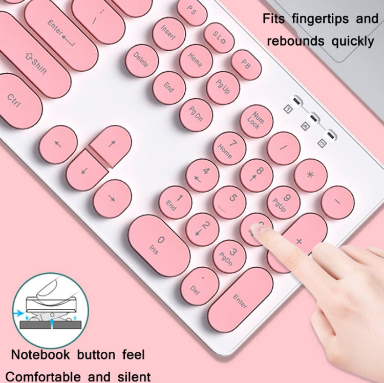 Lisslune | T-WOLF TF770 Mechanical Feel Wireless Gaming Keyboard and Mouse Set (Pink)