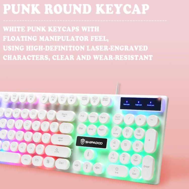 Lisslune | Shipadoo LD-122 4 in 1 Girly Glowing Keyboard + Mouse + Headphones + Mousepad Set (Pink Punk)