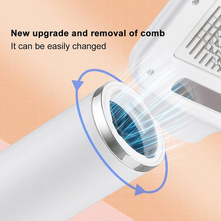 Pet Electric Comb Cat and Dog Brushes Cleaning Hair Dryer, Specification: AU Plug (3rd Generation 866 White)