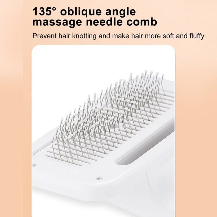 Pet Electric Comb Cat and Dog Brushes Cleaning Hair Dryer, Specification: AU Plug (3rd Generation 866 White)