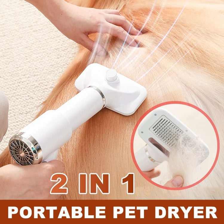 Pet Electric Comb Cat and Dog Brushes Cleaning Hair Dryer, Specification: AU Plug (3rd Generation 866 White)