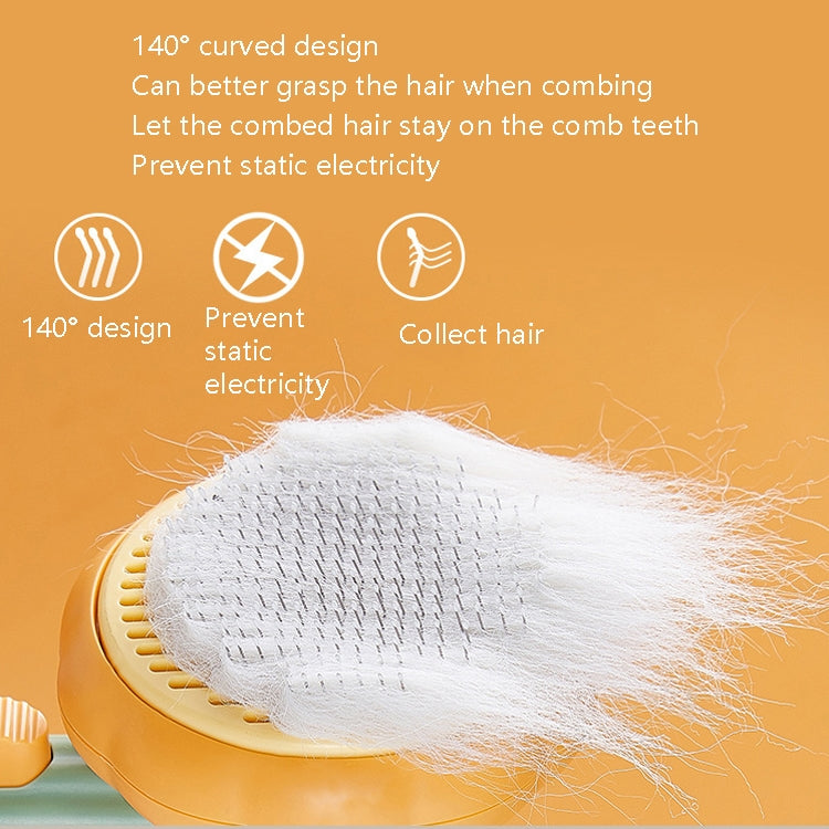 Cat comb removes floating hair Dog comb (Yellow)