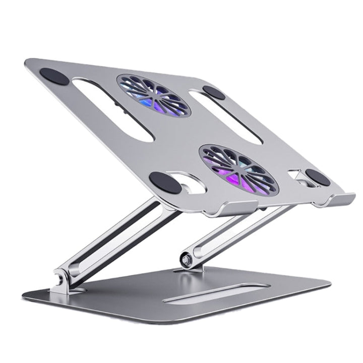 Lisslune | BONERUY P43F Aluminum alloy folding laptop stand notebook cooling stand, Color: Silver
