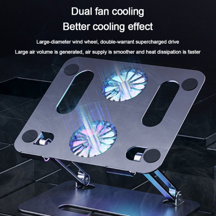 Lisslune | BONERUY P43F Aluminum alloy folding laptop stand notebook cooling stand, Color: Silver