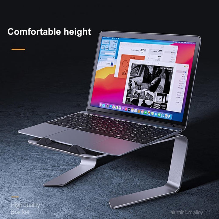Lisslune | BONERUY P49 Aluminum Alloy Heat Dissipating Laptop Stand Storage Elevated Holder (Silver)