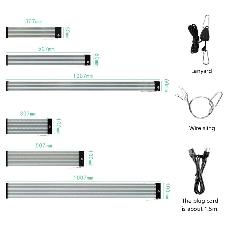 Lisslune | LED growth lamp full spectrum plant light tube, Style: Small double row 100 cm (EU plug)