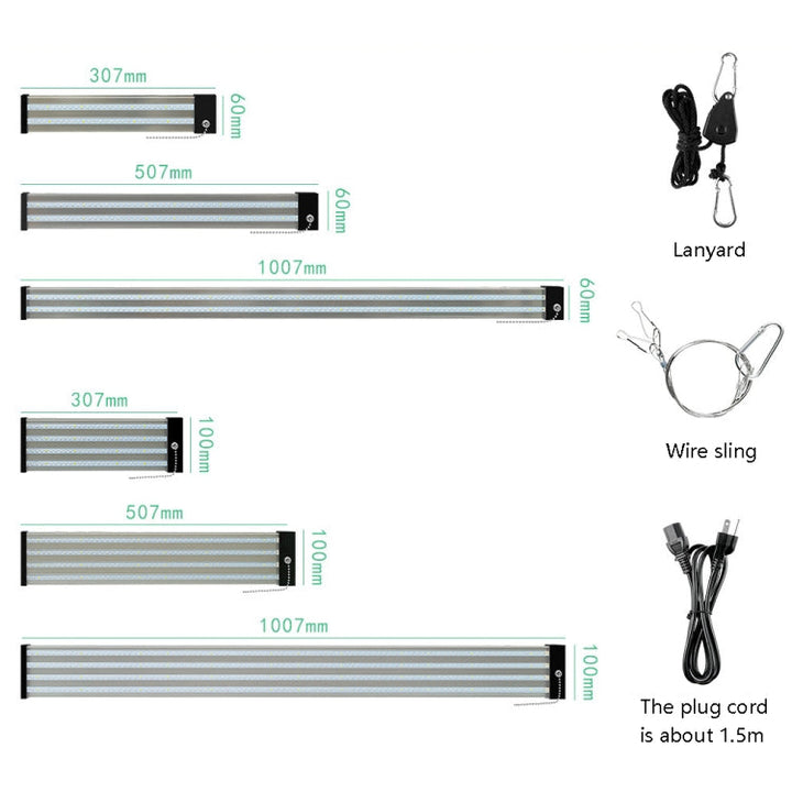 Lisslune | LED growth lamp full spectrum plant light tube, Style: Small double row 100 cm (EU plug)