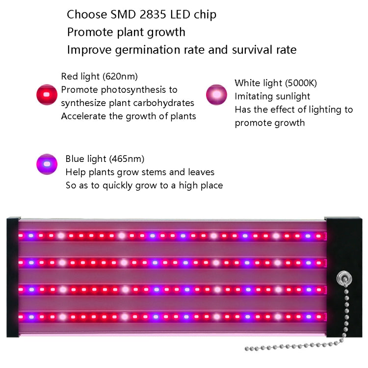 Lisslune | LED growth lamp full spectrum plant light tube, Style: Small double row 100 cm (EU plug)