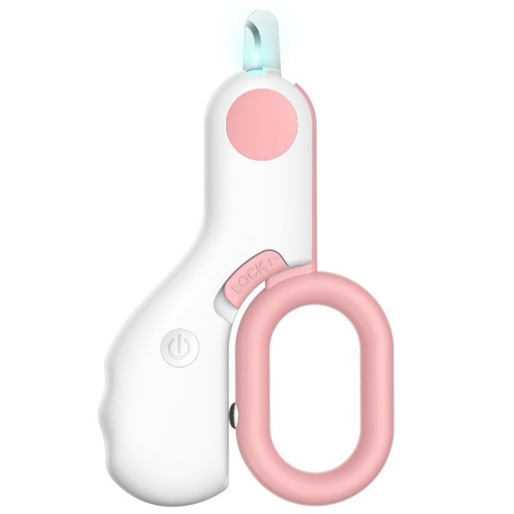 Pet Nail Clippers with LED Bloodline Light (Pink)
