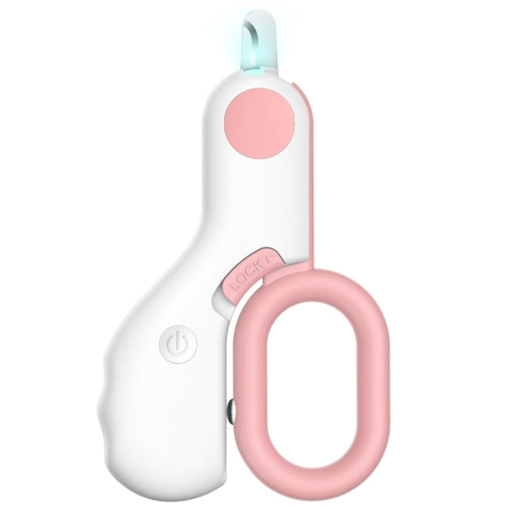 Pet Nail Clippers with LED Bloodline Light (Pink)