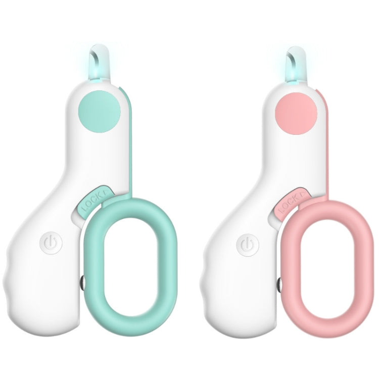 Pet Nail Clippers with LED Bloodline Light (Pink)