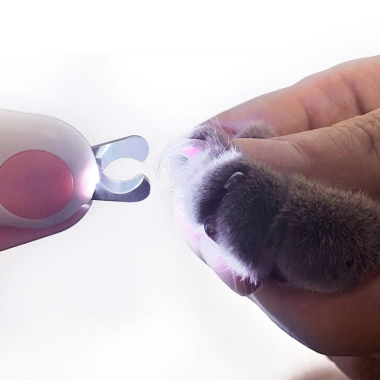 Pet nail clippers with LED bloodline light (Blue)