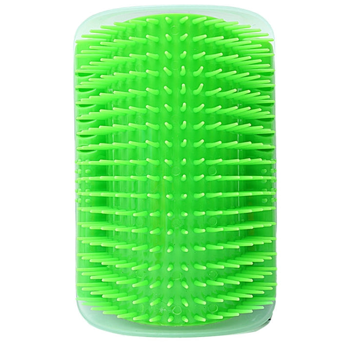 Pet Cat Corner Rubbing Hair Massage Brush (Green)