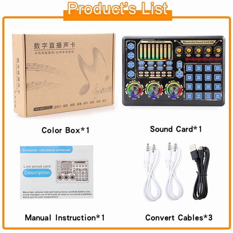 Lisslune | GAX-X8 Live Microphone Equipment Sound Card