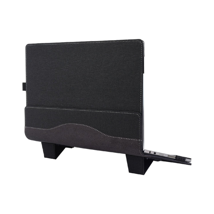 Lisslune | Multifunctional PU Leather Laptop Sleeve with Stand Function, Color: 15.6 Inch Black
