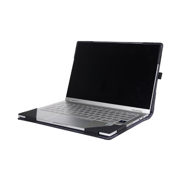 Lisslune | Multifunctional PU Leather Laptop Sleeve with Stand Function, Color: 15.6 Inch Black