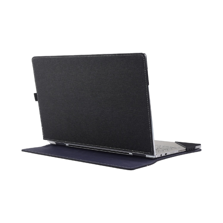 Lisslune | Multifunctional PU Leather Laptop Sleeve with Stand Function, Color: 15.6 Inch Black