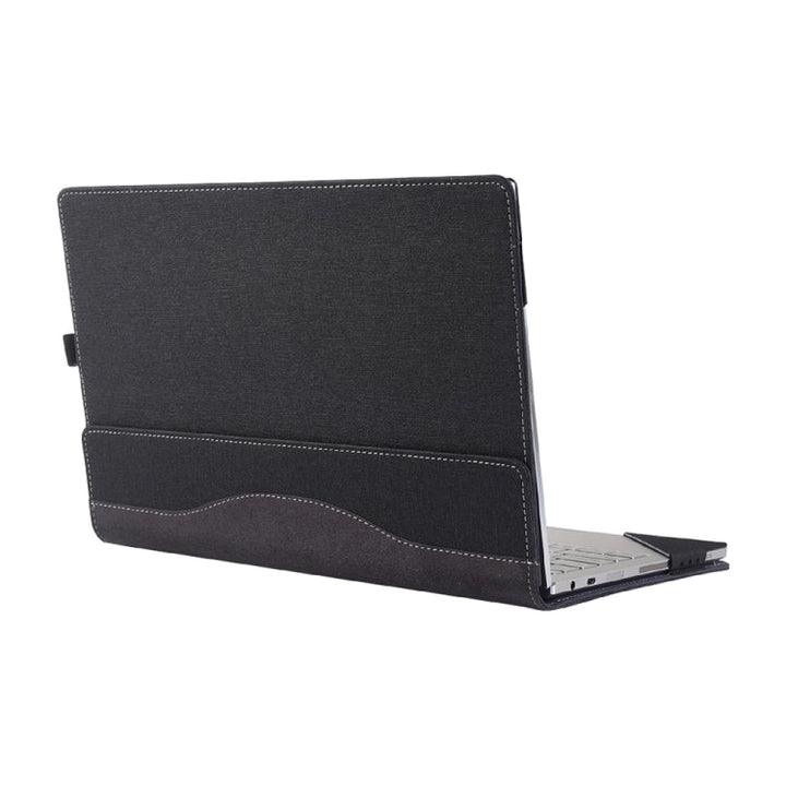 Lisslune | Multifunctional PU Leather Laptop Sleeve with Stand Function, Color: 15.6 Inch Black