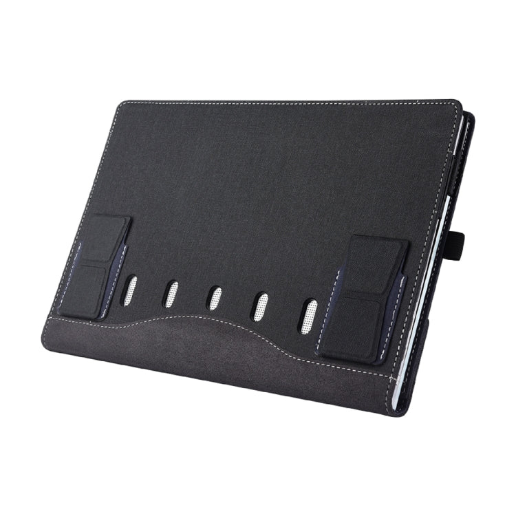 Lisslune | Multifunctional PU Leather Laptop Sleeve with Stand Function, Color: 15.6 Inch Black