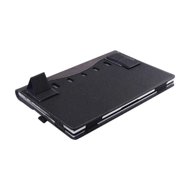 Lisslune | Multifunctional PU Leather Laptop Sleeve with Stand Function, Color: 15.6 Inch Black